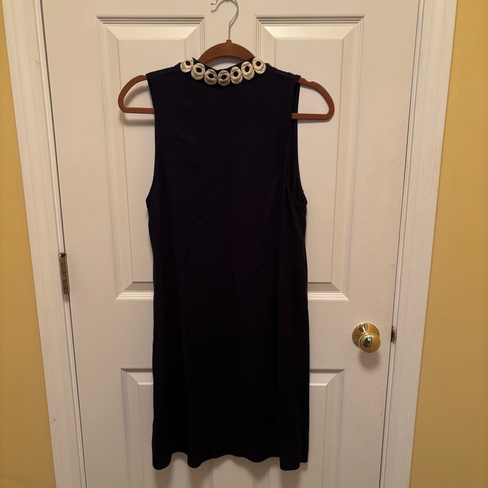 Women’s Lilly Pulitzer navy with gold trim front zip dress. - Picture 6 of 6